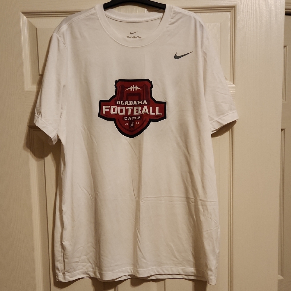 Nike White Alabama Football Camp Tee, XL